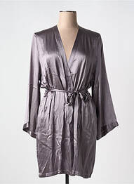 Déshabillé manches longues gris MARJOLAINE femme