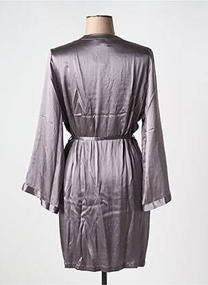 Déshabillé manches longues gris MARJOLAINE femme