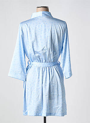 Déshabillé manches longues bleu MASSANA femme