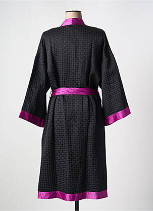 Déshabillé manches longues noir MARJOLAINE femme