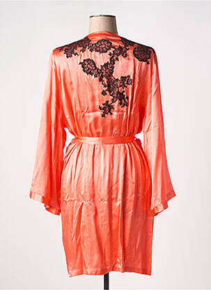 Déshabillé manches longues orange MARJOLAINE femme