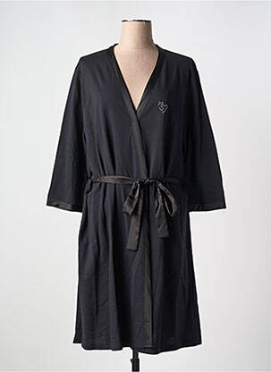 Déshabillé manches longues noir MASSANA femme