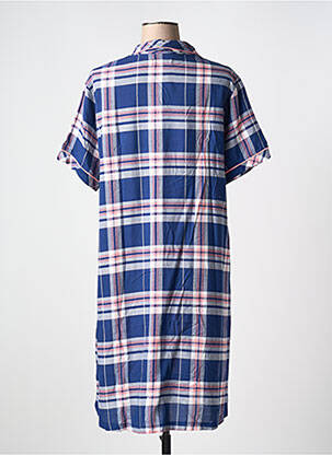 Chemise de nuit fermeture boutonnée sur le devant bleu MASSANA femme