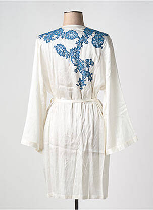 Déshabillé manches longues blanc MARJOLAINE femme
