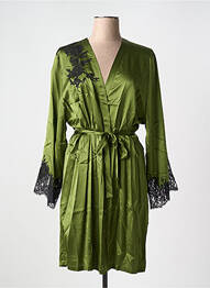 Déshabillé manches longues vert MARJOLAINE femme