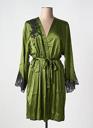 Déshabillé manches longues vert MARJOLAINE femme