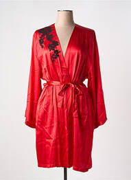 Déshabillé manches longues rouge MARJOLAINE femme