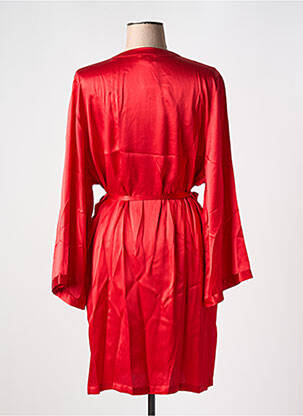 Déshabillé manches longues rouge MARJOLAINE femme
