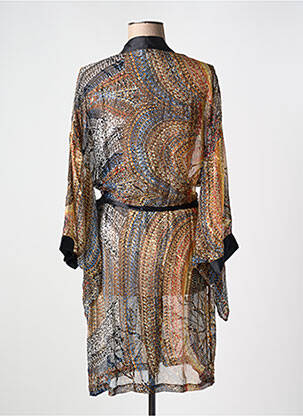 Déshabillé manches longues marron MARJOLAINE femme