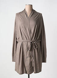 Déshabillé manches longues marron MARJOLAINE femme