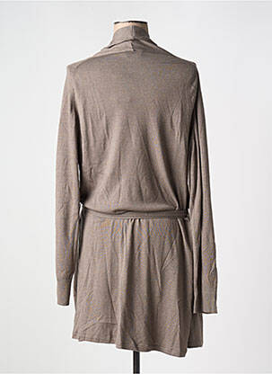 Déshabillé manches longues marron MARJOLAINE femme