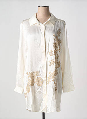 Chemise de nuit manches longues blanc MARJOLAINE femme