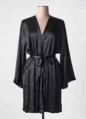Déshabillé manches longues noir MARJOLAINE femme