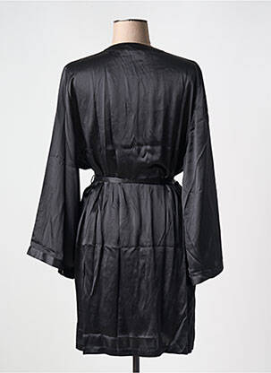 Déshabillé manches longues noir MARJOLAINE femme