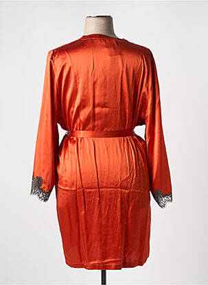 Déshabillé manches longues orange MARJOLAINE femme