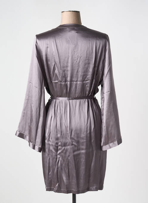 Déshabillé manches longues gris MARJOLAINE femme