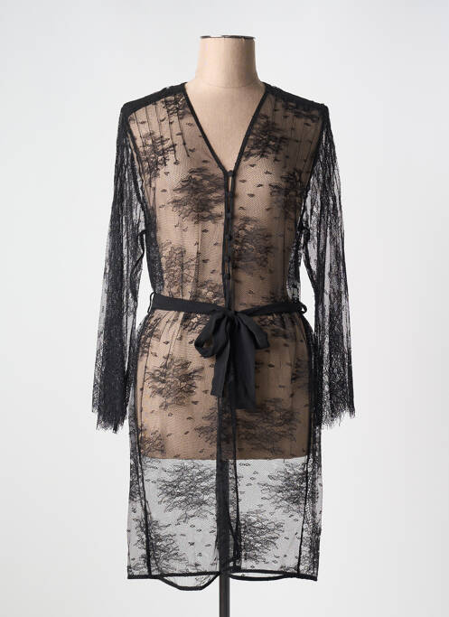 Déshabillé légère et transparente noir MARJOLAINE femme