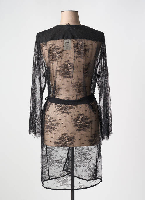 Déshabillé légère et transparente noir MARJOLAINE femme
