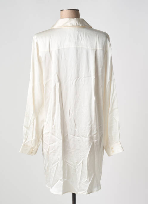 Chemise de nuit manches longues blanc MARJOLAINE femme