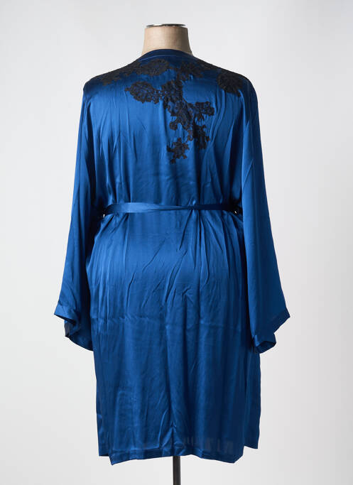 Déshabillé effet matière satinée bleu MARJOLAINE femme