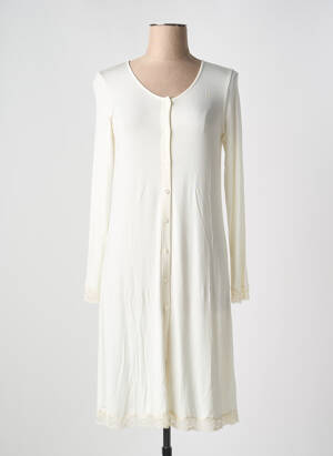 Chemise De Nuit Longue Femme 100% Coton - Pyjama à Manches Longues Confortable, Ensemble Nuit Classique Et Doux