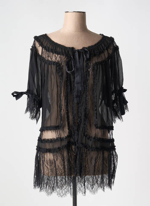 Déshabillé noir MARJOLAINE pour femme