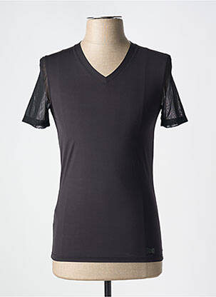 T-shirt stretch manches courtes noir HOM homme
