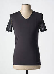 T-shirt stretch manches courtes noir HOM homme