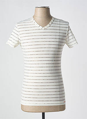 T-shirt stretch manches courtes beige OLAF BENZ homme