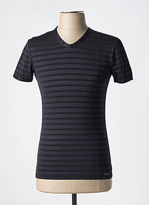T-shirt stretch manches courtes noir OLAF BENZ homme