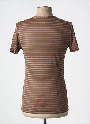 T-shirt stretch manches courtes marron OLAF BENZ homme