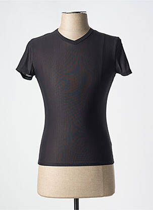 T-shirt stretch manches courtes noir MANSTORE homme