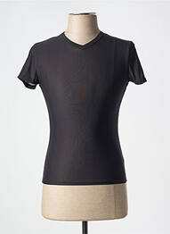 T-shirt stretch manches courtes noir MANSTORE homme