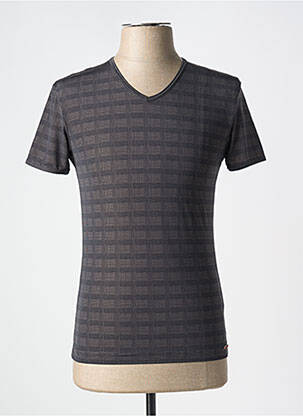 T-shirt stretch manches courtes gris OLAF BENZ homme