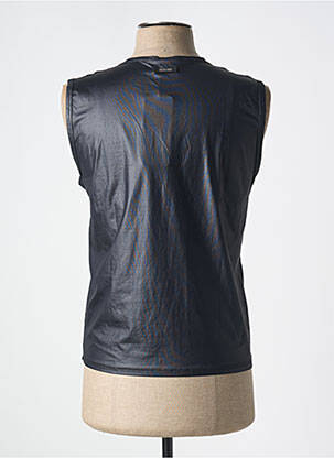 Gilet sans manche effet matière satinée noir BODY ART homme