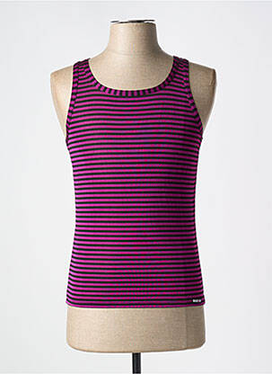 Débardeur stretch sans manche violet MANSTORE homme