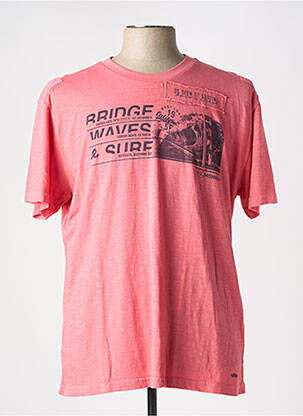 T-shirt coupe cintrée manches courtes rose MASSANA homme