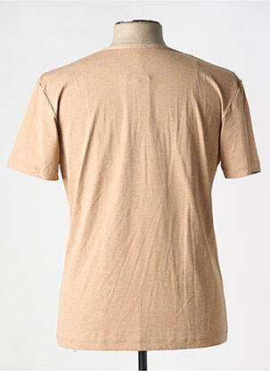 T-shirt tissage chiné manches courtes marron OLAF BENZ homme