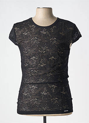 T-shirt broderie manches courtes noir MANSTORE homme