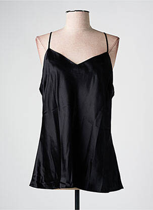 Top/caraco tissage satiné noir MARJOLAINE femme