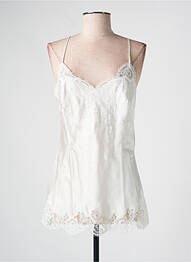 Top/caraco tissage satiné beige MARJOLAINE femme