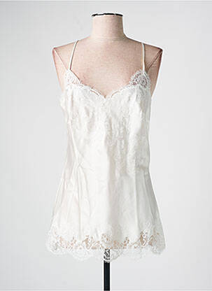 Top/caraco tissage satiné beige MARJOLAINE femme