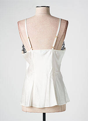 Top/caraco tissage satiné blanc MARJOLAINE femme