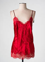 Top/caraco tissage satiné rouge MARJOLAINE femme