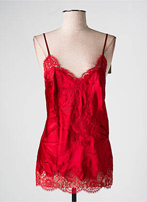 Top/caraco tissage satiné rouge MARJOLAINE femme