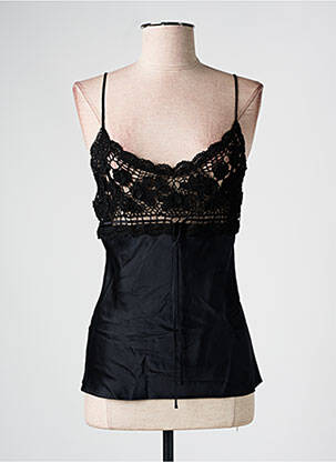 Top/caraco tissage satiné noir MARJOLAINE femme