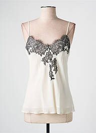 Top/caraco tissage satiné beige MARJOLAINE femme