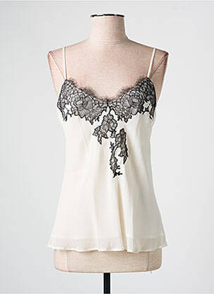 Top/caraco tissage satiné beige MARJOLAINE femme