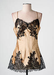 Top/caraco tissage satiné beige MARJOLAINE femme