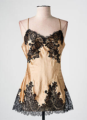 Top/caraco tissage satiné beige MARJOLAINE femme